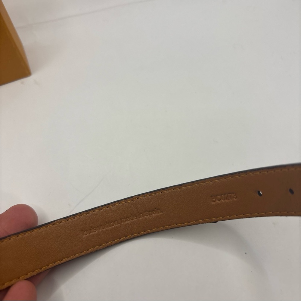 Louis Vuitton slim Monogram slim Bracelet gold and Brown adjustable - Picture 4 of 7